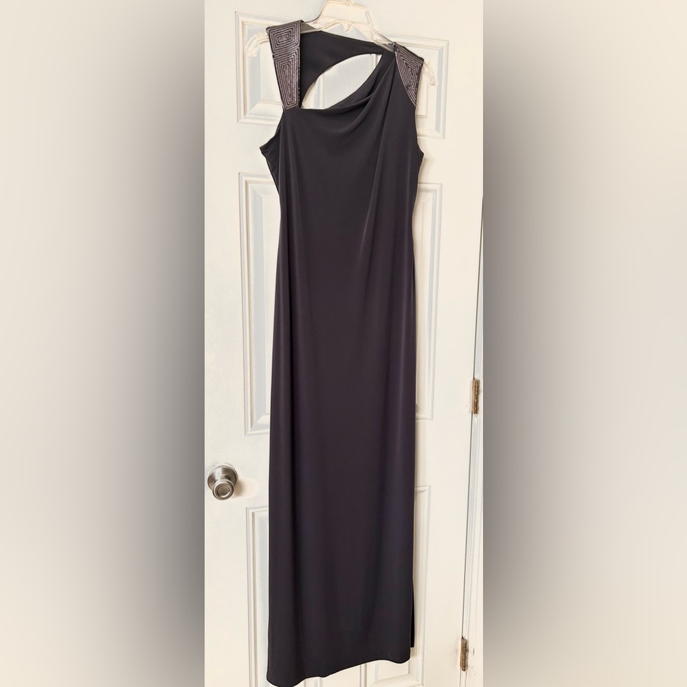 Calvin Klein Gray One-Shoulder Dress